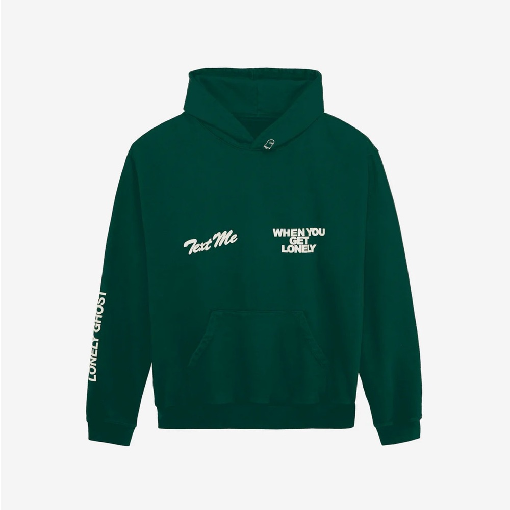 Lonely Ghost Text Me When You Get Lonely Heavyweight Hoodie SIZE L